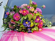 Свадебный букет на авто. Шикарные украшения для свадебных машин в любом цвете. Фиолетовый, сиреневый, пурпурный...